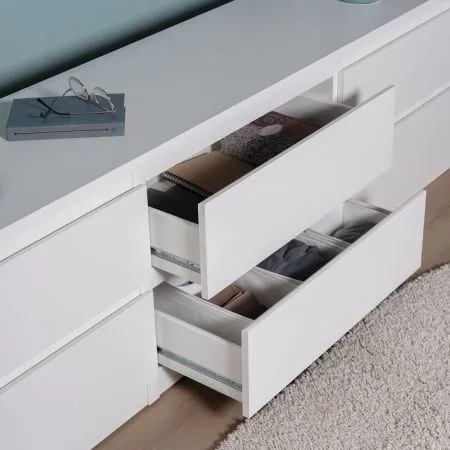 2.03.03.110.1 КАСТОР тумба 6 ящиков RU белая