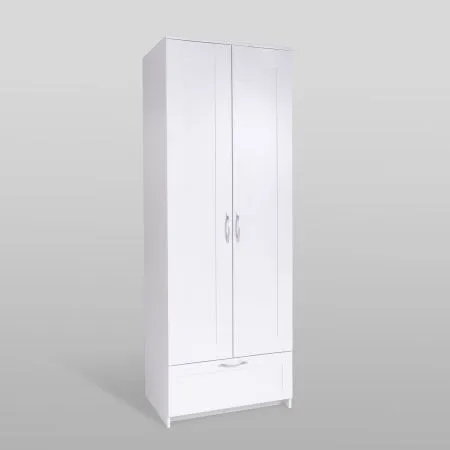 2.02.01.470.1 СИРИУС шкаф 2 двери и 1 ящик 78х59х220 белый RU