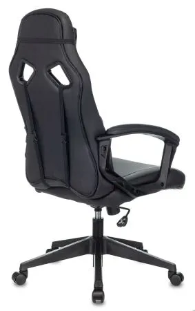 Кресло игровое Zombie Driver черный/красный экокожа с подголов. крестов. пластик