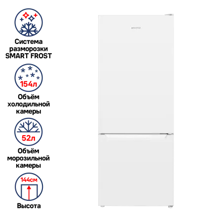 Холодильник MAUNFELD MFF144SFW Белый