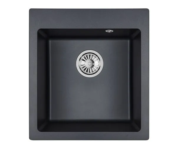 4651, ЧЁРНЫЙ, кухонная мойка, кварц