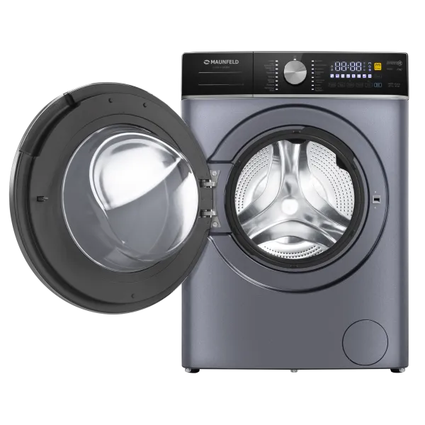 Стиральная машина c сушкой и инвертором MAUNFELD MFWD14106SB03 Черная нержавеющая сталь