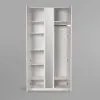 S01194 Варма Стор 105 шкаф распашной с зеркалом 222х105х57, белый