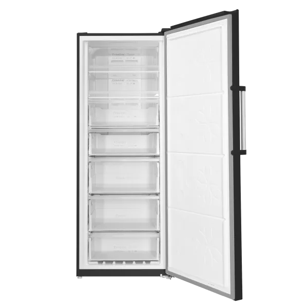 Морозильная камера с инвертором MAUNFELD MFFR185SB Черная нержавеющая сталь