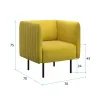 РИО Кресло тканевое горчичное