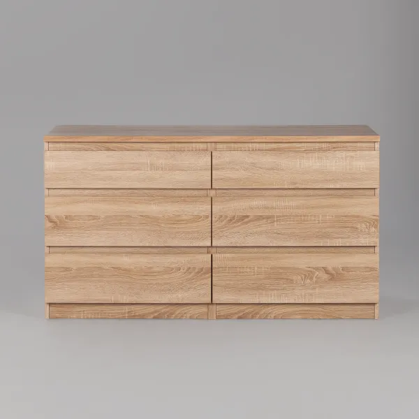 2.03.02.080.3 КАСТОР комод 6 ящиков RU сонома