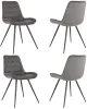 Стул для дома Бюрократ CH-K2_4 комплект 4шт т.серый Holland 18 металл черный на ножках (CH-K2_1/HL18_4)