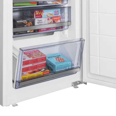 Встраиваемый холодильник NO FROST с инвертором MAUNFELD MBF193NFWGR Inverter Белый