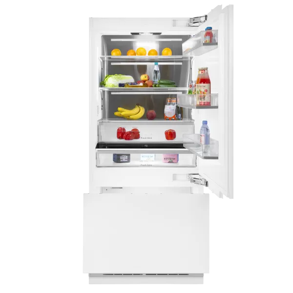 Встраиваемый холодильник NO FROST с инвертором и выдвижной морозильной камерой MAUNFELD MBF212NFW1 Inverter Белый