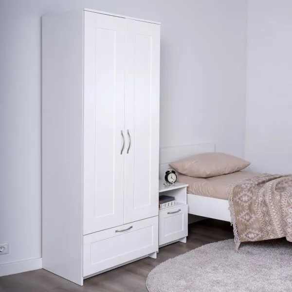 2.02.01.020.1 СИРИУС шкаф комбинированный "2 двери и 1 ящик белый RU"