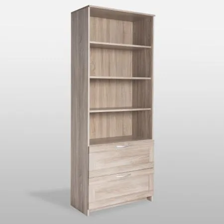 2.02.07.110.3 СИРИУС стеллаж 2 ящика 78х190 сонома RU