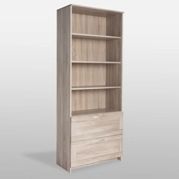 2.02.07.110.3 СИРИУС стеллаж 2 ящика 78х190 сонома RU