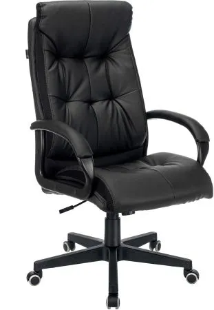 Кресло руководителя Бюрократ CH-824 черный экокожа крестов. пластик