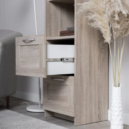 2.02.07.140.3 СИРИУС стеллаж 2 ящика 39х190 сонома RU