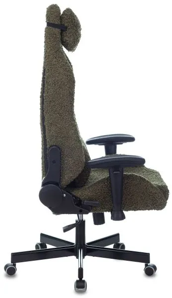 Кресло игровое Knight T1 хаки экомех с подголов. крестов. металл