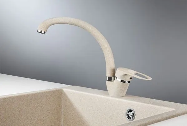 ST-03, БЕЖЕВЫЙ, СМЕСИТЕЛЬ КУХОННЫЙ