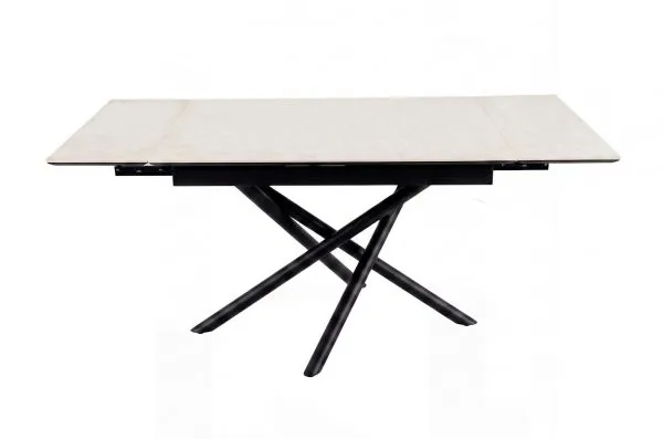 Стол DikLine BX110 Хромикс белый/опоры черные (2уп.)