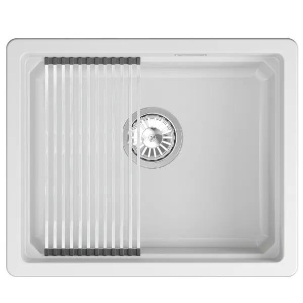 KS-5501iU, АРКТИК (БЕЛЫЙ), кухонная мойка, кварц