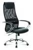 Кресло руководителя Бюрократ CH-608SL черный TW-01 TW-11 экокожа/сетка с подголов. крестов. металл хром