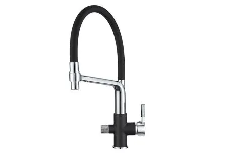 0075, ЧЁРНЫЙ, СМЕСИТЕЛЬ КУХОННЫЙ