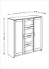 2.02.03.350.3 СИРИУС тумба 2 двери и 4 ящика 117х123 сонома RU