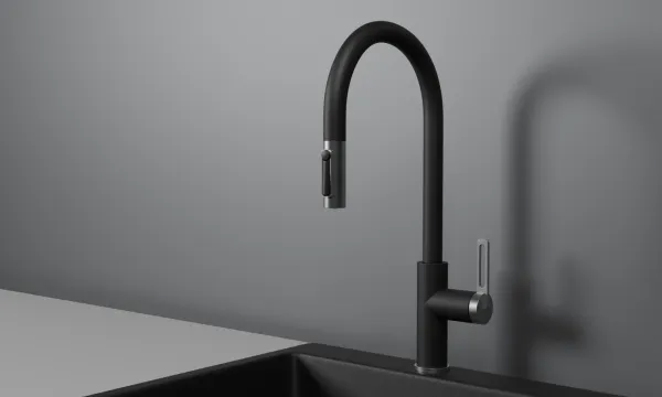 GR-8168, ТУРМАЛИН, СМЕСИТЕЛЬ КУХОННЫЙ С ВЫДВИЖНЫМ ИЗЛИВОМ