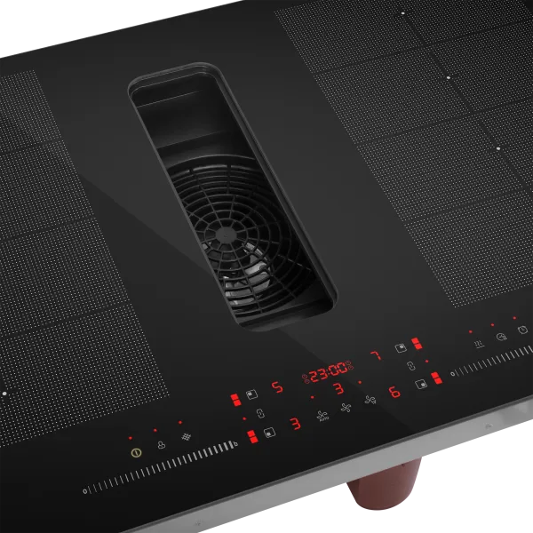 Индукционная варочная панель с интегрированной вытяжкой, с двумя Flex Zone и Booster MAUNFELD MIHC834SF2BK Черный