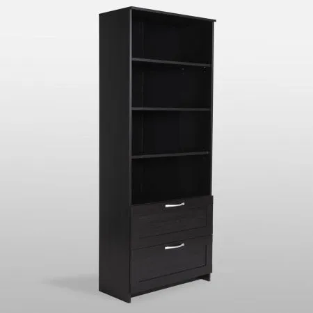 2.02.07.110.5 СИРИУС стеллаж 2 ящика 78х190 Дуб Венге RU