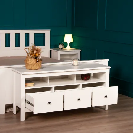 2.08.03.090.1 САГА тумба 3 ящика белая RU