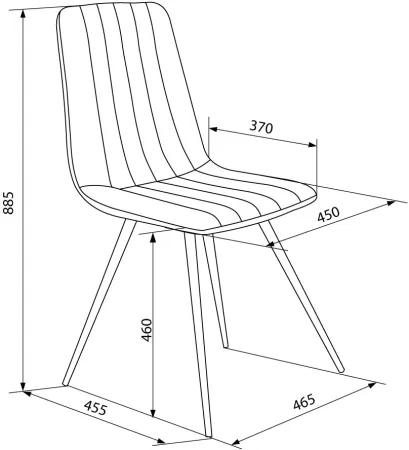 Стул для дома Бюрократ CH-K6_4 комплект 4шт Holland 18 металл черный на ножках (CH-K6_1/HL18_4)