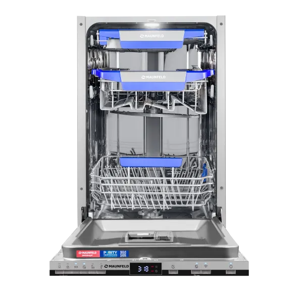 Посудомоечная машина с авто-открываниемMAUNFELD MLP45230 Light Beam Inverter Wi-Fi Нержавеющая сталь