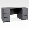 2.03.06.040.4 КАСТОР стол письменный 6 ящиков 151х65 RU серый