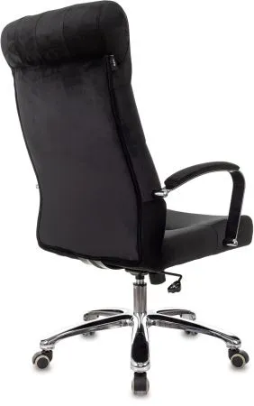 Кресло руководителя Бюрократ T-9928SL Fabric черный Italia Black крестов. металл хром
