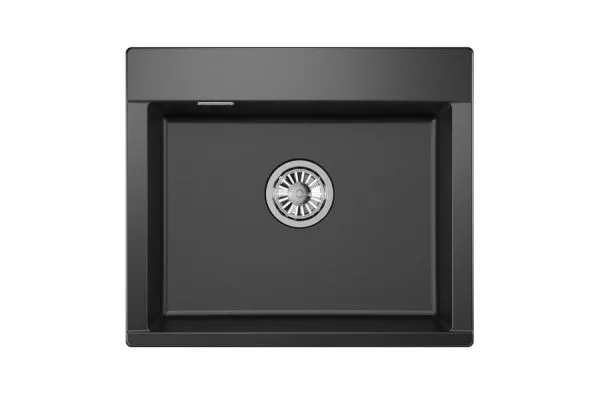 ES-5804, ШВАРЦ (чёрный металлик), кухонная мойка, кварц, ESTETICA