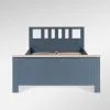 2.08.04.060.16 САГА кровать двойная 140х200 темно-бирюзовая/ясень