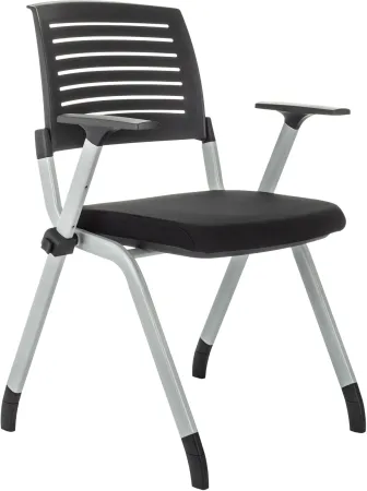 Стул Бюрократ X-Click черный на ножках металл серый