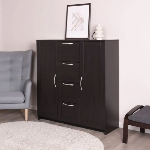 2.02.03.350.5 СИРИУС тумба 2 двери и 4 ящика 117х123 Дуб Венге RU