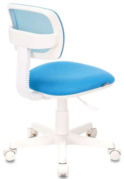 Кресло детское Бюрократ CH-W299 голубой TW-31 TW-55 крестов. пластик пластик белый