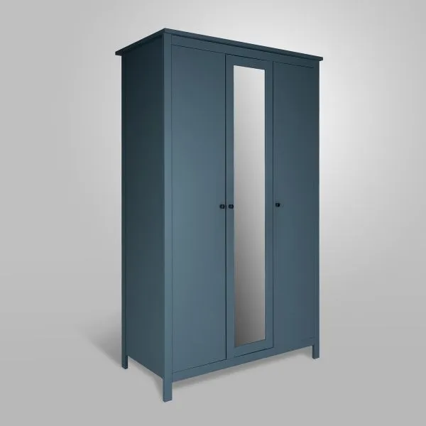 2.08.01.040.6 САГА шкаф 3 двери с зеркалом темно-бирюзовый