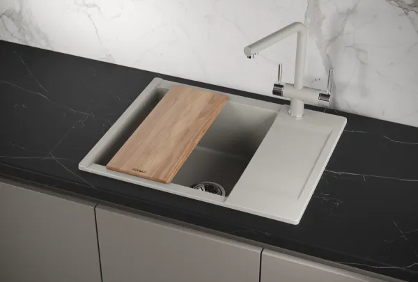 ES-6202, БАЗАЛЬТ, кухонная мойка, кварц, ESTETICA