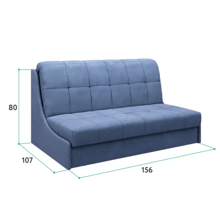 ТОКИО Диван прямой серо-синий, 146 ППУ