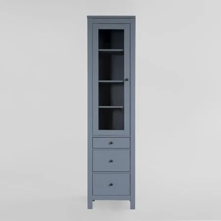 2.08.07.120.6 САГА шкаф с витриной 50 темно-бирюзовый RU