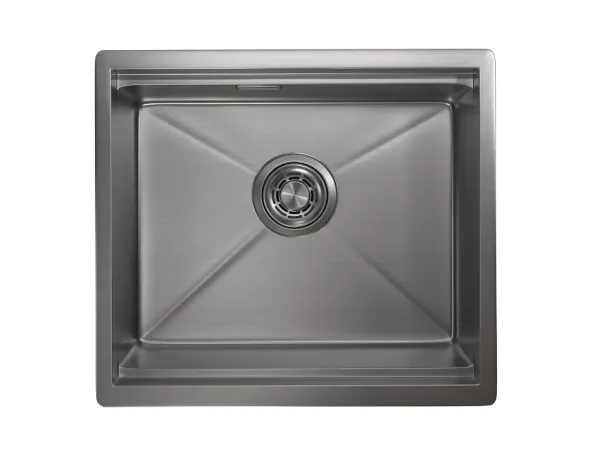 KS-5045U, ЧЕРНЫЙ МАТОВЫЙ, стальная кухонная мойка KITCHEN SPACE