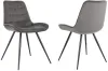 Стул для дома Бюрократ CH-K2_2 комплект 2шт т.серый Holland 18 металл черный на ножках (CH-K2_1/HL18_2)