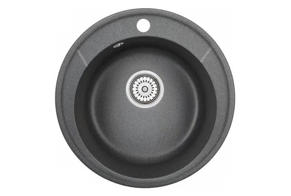 4802, ЧЁРНЫЙ, кухонная мойка, СтандАРТ кварц