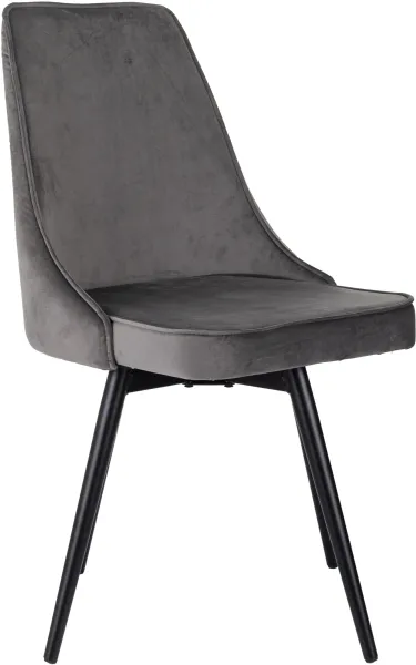 Стул для дома Бюрократ CH-K4_SP с повор.мех. т.серый Holland 18 металл черный на ножках (CH-K4_1/SP/HL18)