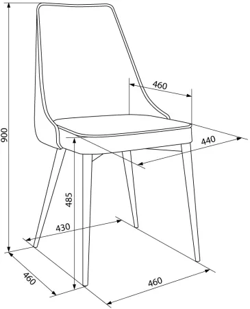 Стул для дома Бюрократ CH-K4 т.бежевый Holland 61 металл черный на ножках (CH-K4_1/HL61)
