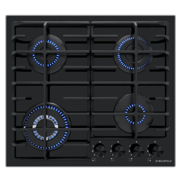 Газовая варочная панель MAUNFELD EGHG.64.63C Черный/черная фурнитура