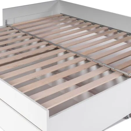 2.02.08.460.1 СИРИУС кровать раздвижная с ящиками 80х200 белая RU