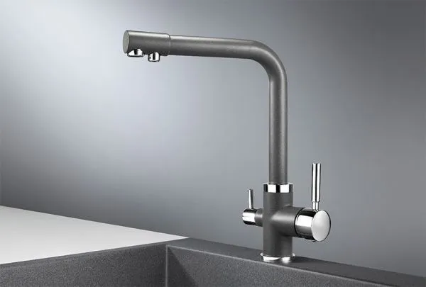 2015, ГРАФИТ (ЧЁРНО-СЕРЫЙ), СМЕСИТЕЛЬ КУХОННЫЙ